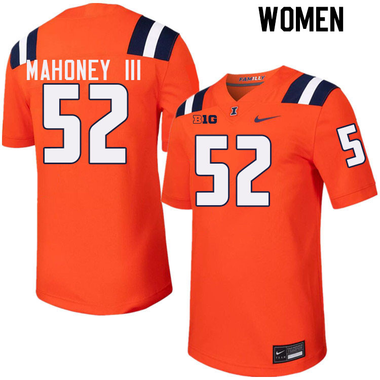 Women #52 Patrick Mahoney III Illinois Fighting Illini College Football Jerseys Stitched-Orange